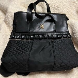 Betsy Johnson EUC Black Quilted Women's BackPack Bag